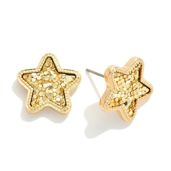 One Blessed Nana Jewelry - NWT  BOUTIQUE   GLITTER STAR STUD EARRINGS